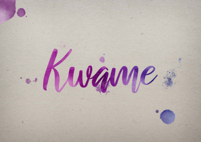 Free photo of Kwame Watercolor Name DP