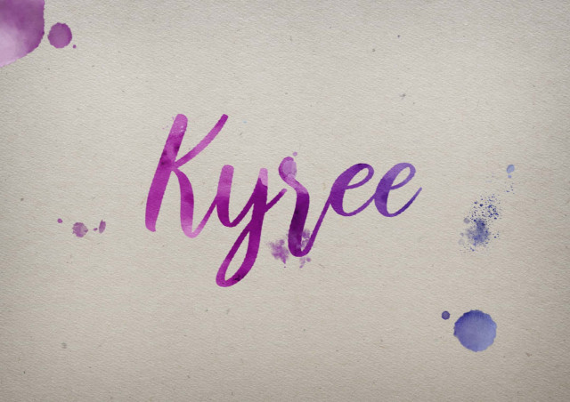 Free photo of Kyree Watercolor Name DP