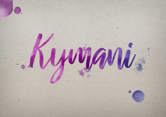 Free photo of Kymani Watercolor Name DP