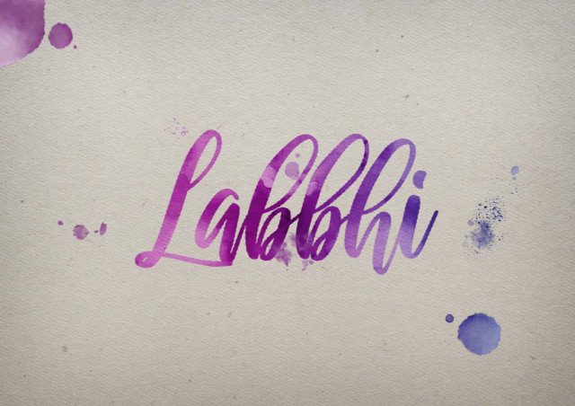 Free photo of Labbhi Watercolor Name DP