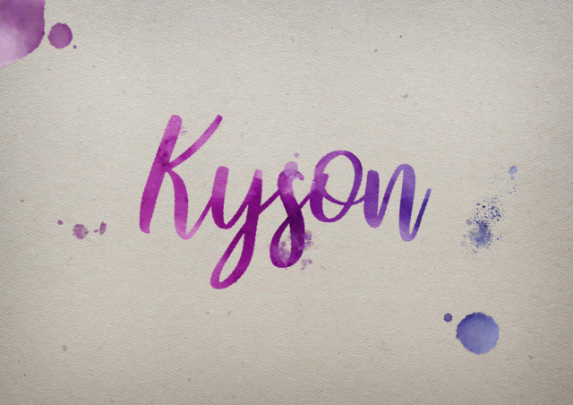 Free photo of Kyson Watercolor Name DP