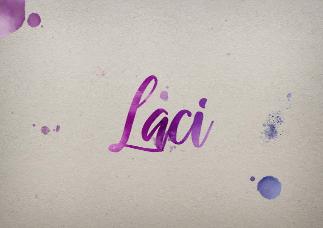 Free photo of Laci Watercolor Name DP