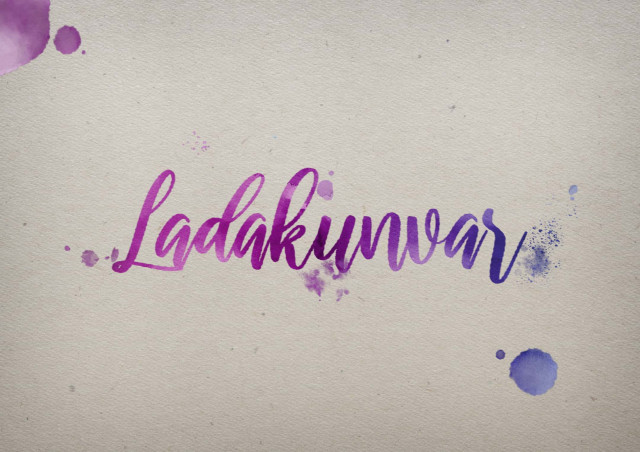 Free photo of Ladakunvar Watercolor Name DP