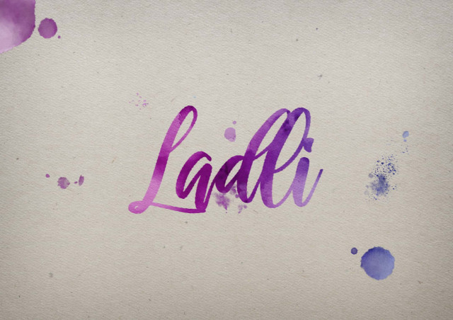 Free photo of Ladli Watercolor Name DP