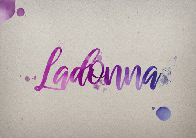 Free photo of Ladonna Watercolor Name DP