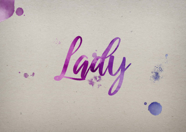 Free photo of Lady Watercolor Name DP