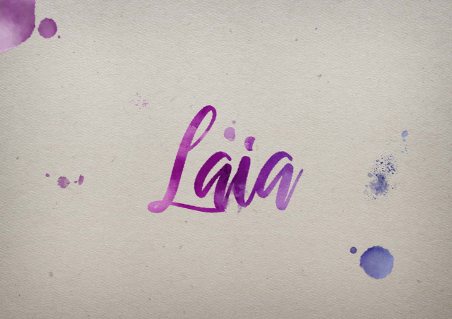 Free photo of Laia Watercolor Name DP