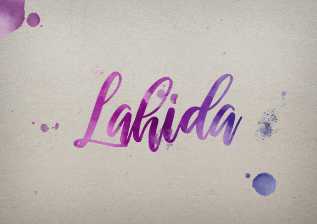 Free photo of Lahida Watercolor Name DP
