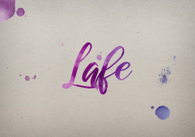 Free photo of Lafe Watercolor Name DP