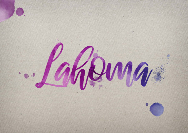 Free photo of Lahoma Watercolor Name DP