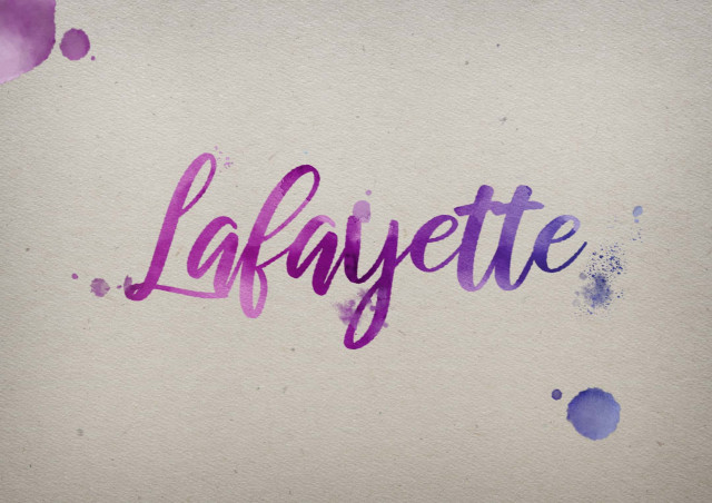 Free photo of Lafayette Watercolor Name DP