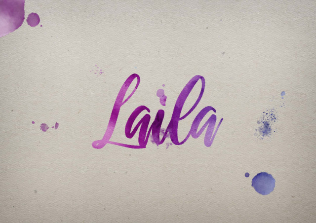 Free photo of Laila Watercolor Name DP