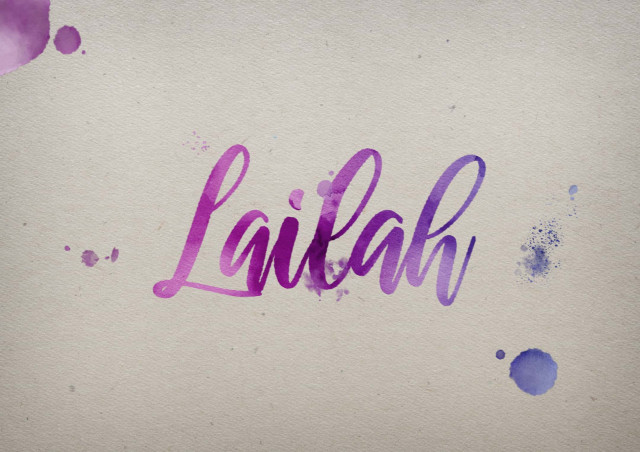 Free photo of Lailah Watercolor Name DP