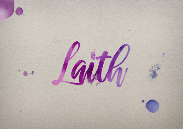 Free photo of Laith Watercolor Name DP