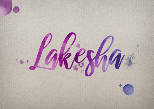 Free photo of Lakesha Watercolor Name DP