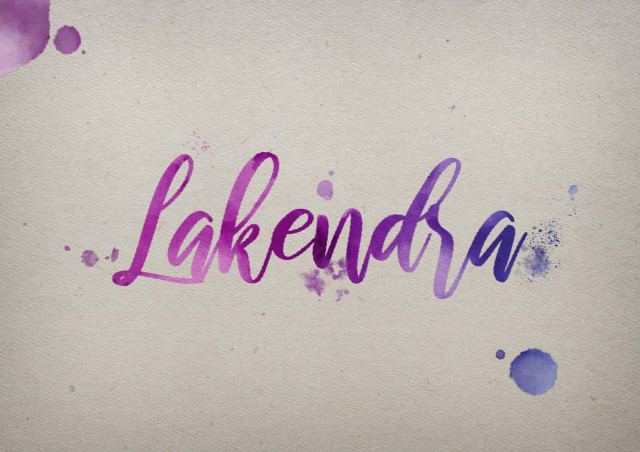 Free photo of Lakendra Watercolor Name DP