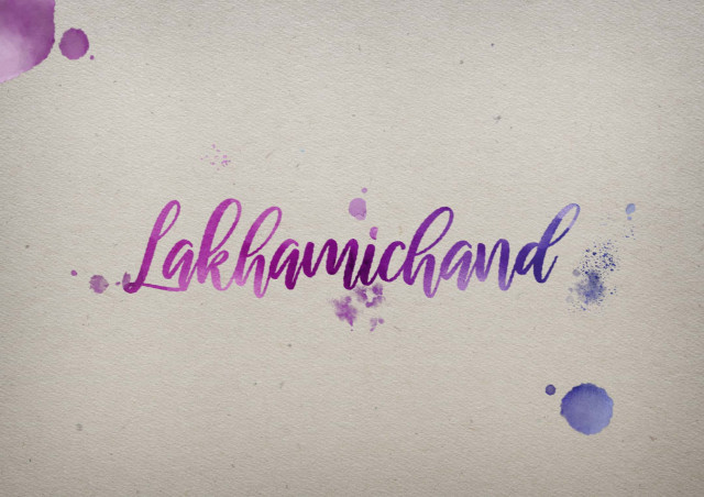 Free photo of Lakhamichand Watercolor Name DP