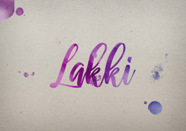 Free photo of Lakki Watercolor Name DP