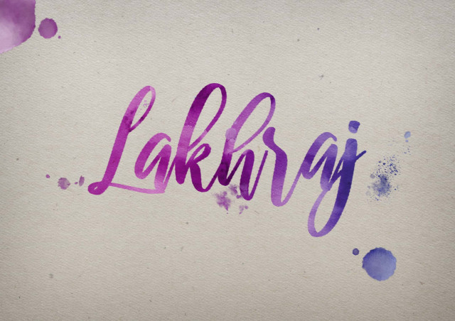 Free photo of Lakhraj Watercolor Name DP