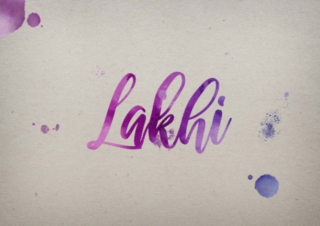 Free photo of Lakhi Watercolor Name DP