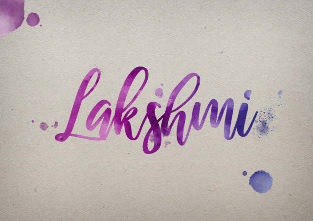 Free photo of Lakshmi Watercolor Name DP