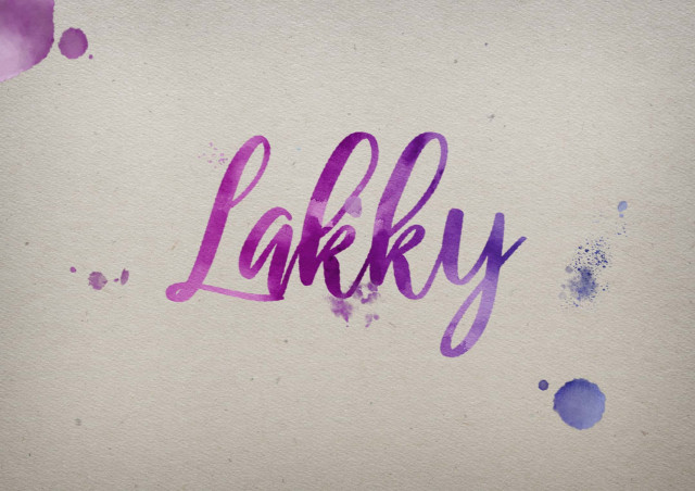 Free photo of Lakky Watercolor Name DP