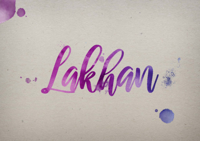 Free photo of Lakhan Watercolor Name DP