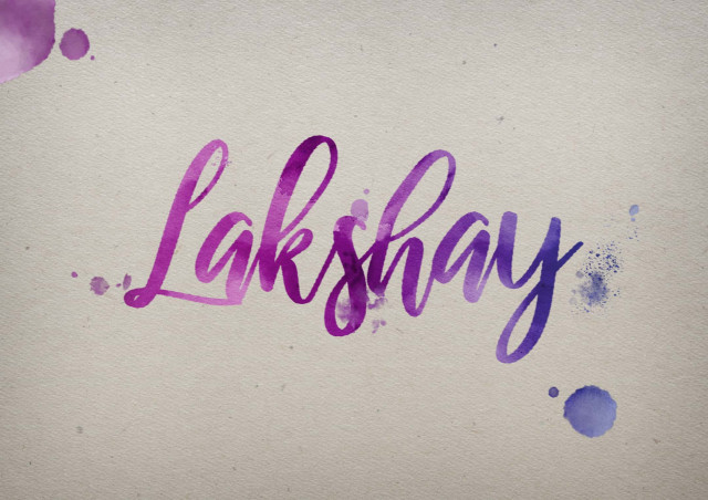 Free photo of Lakshay Watercolor Name DP