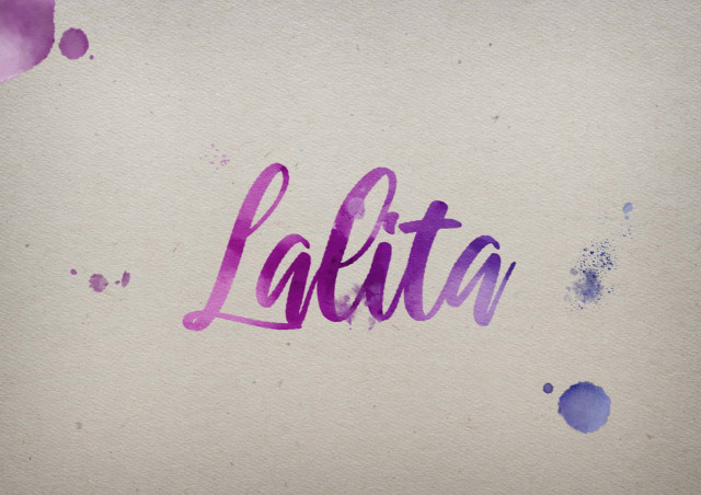 Free photo of Lalita Watercolor Name DP