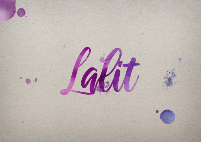 Free photo of Lalit Watercolor Name DP