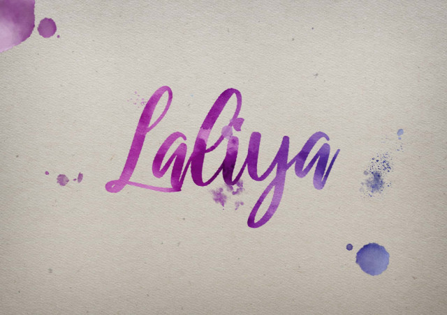 Free photo of Laliya Watercolor Name DP