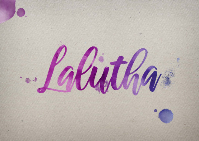 Free photo of Lalutha Watercolor Name DP