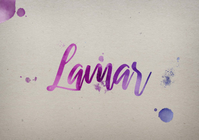 Free photo of Lamar Watercolor Name DP