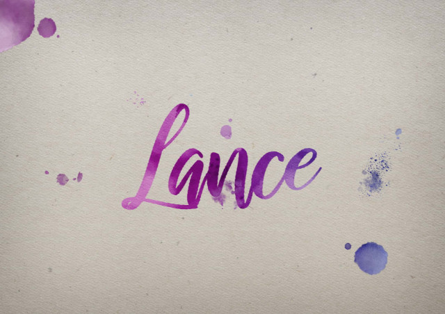 Free photo of Lance Watercolor Name DP