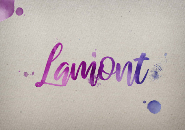 Free photo of Lamont Watercolor Name DP