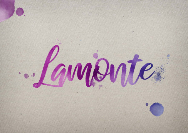 Free photo of Lamonte Watercolor Name DP