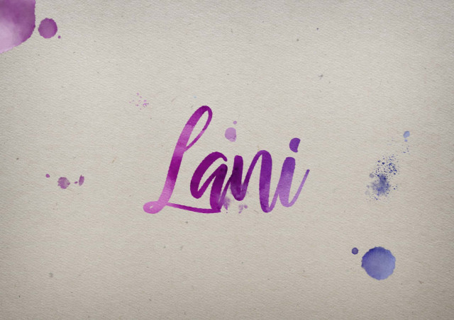 Free photo of Lani Watercolor Name DP