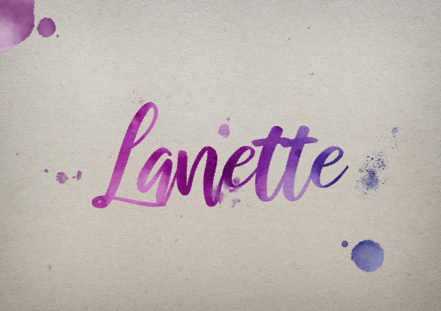 Free photo of Lanette Watercolor Name DP