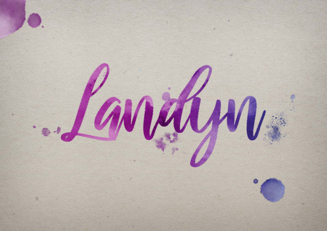 Free photo of Landyn Watercolor Name DP