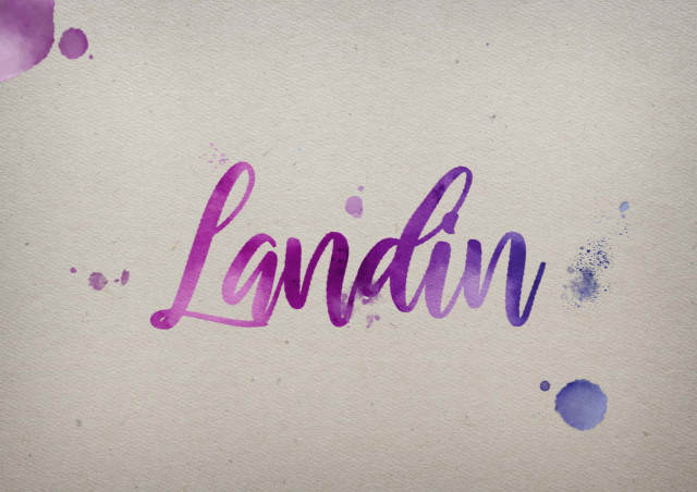 Free photo of Landin Watercolor Name DP