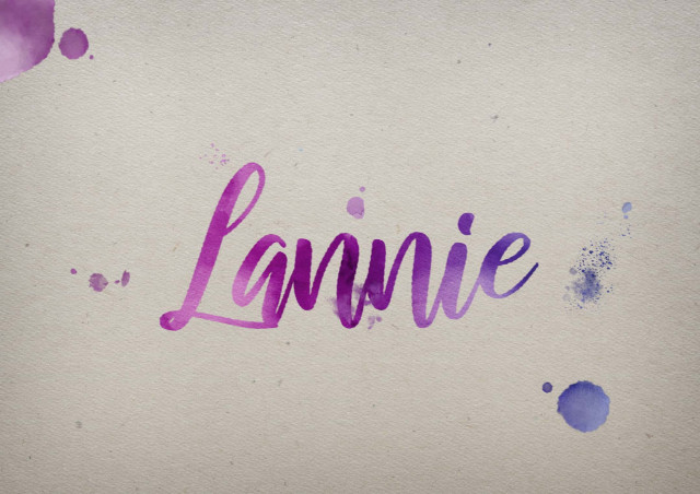 Free photo of Lannie Watercolor Name DP