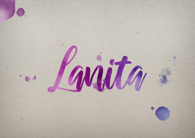 Free photo of Lanita Watercolor Name DP