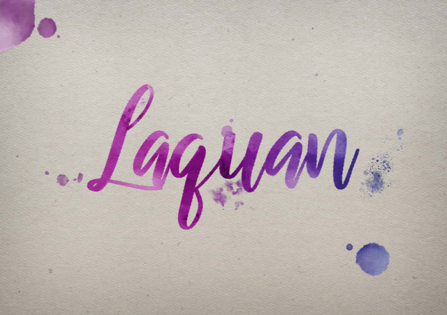 Free photo of Laquan Watercolor Name DP