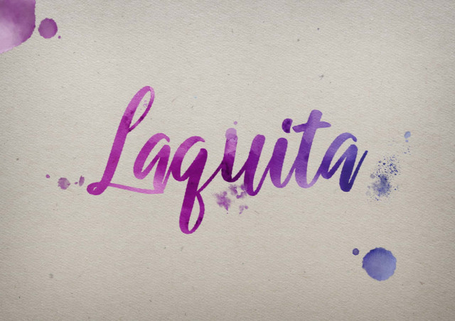 Free photo of Laquita Watercolor Name DP