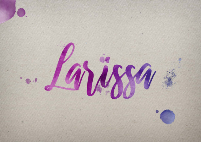 Free photo of Larissa Watercolor Name DP