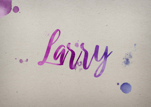 Free photo of Larry Watercolor Name DP