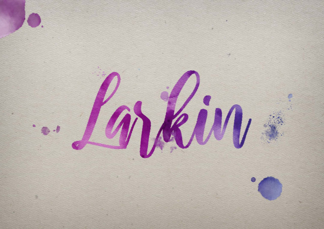 Free photo of Larkin Watercolor Name DP