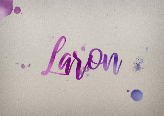 Free photo of Laron Watercolor Name DP