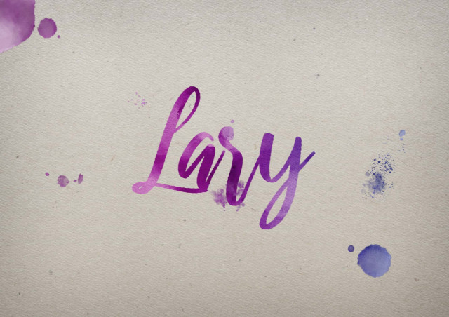 Free photo of Lary Watercolor Name DP