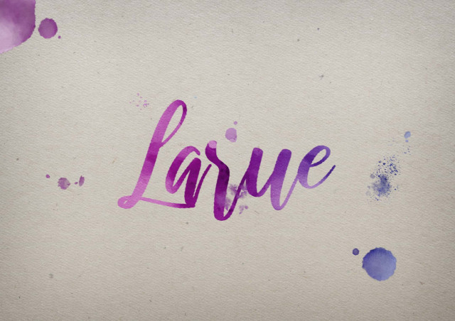 Free photo of Larue Watercolor Name DP